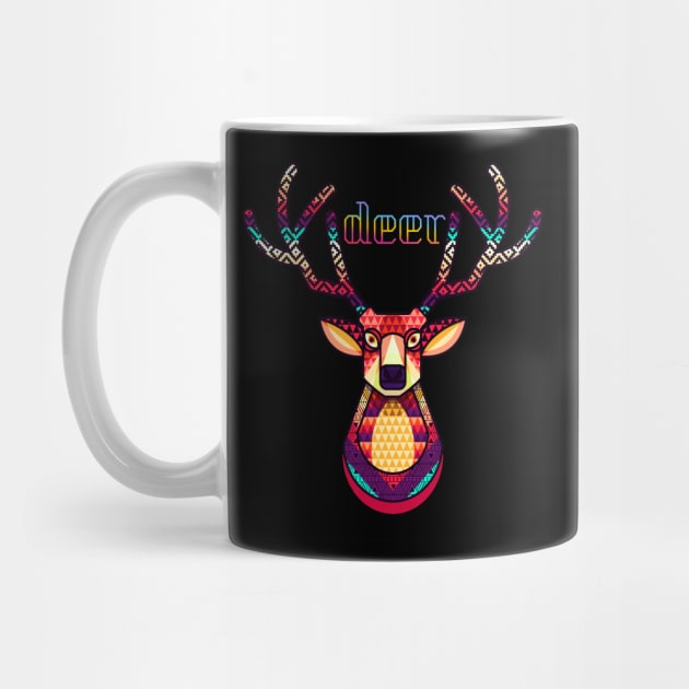 Cute Deer Animal Colorfull by JeffDesign